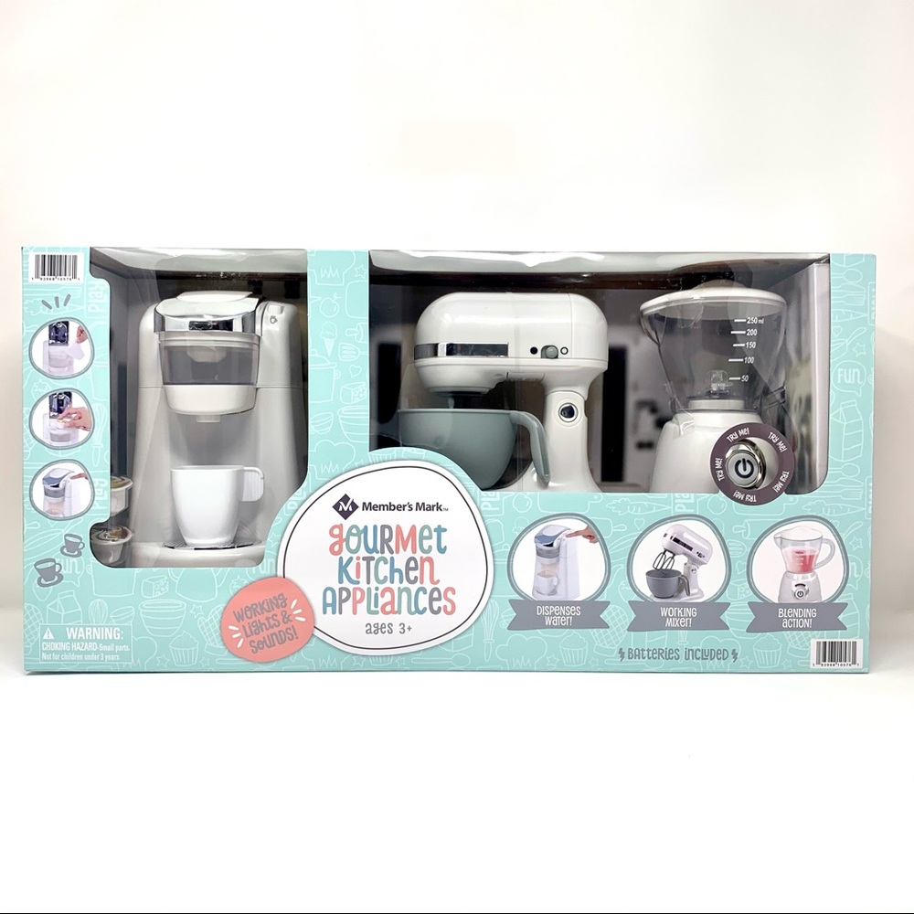 Pretend Play White Gourmet Kitchen Appliances
